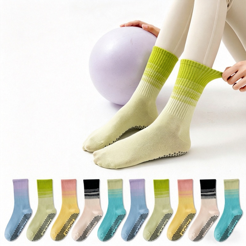 Pilates & Yoga Training Center - Dreamlikelin 1 Paar Damen-Yoga-Socken, Wadenlange Socken