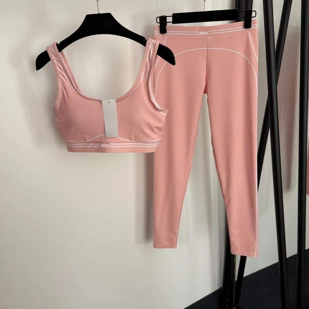 Pilates Yoga Stretching - Tanktop und Hose Zweiteiliges Atmungsaktives Dehnbares