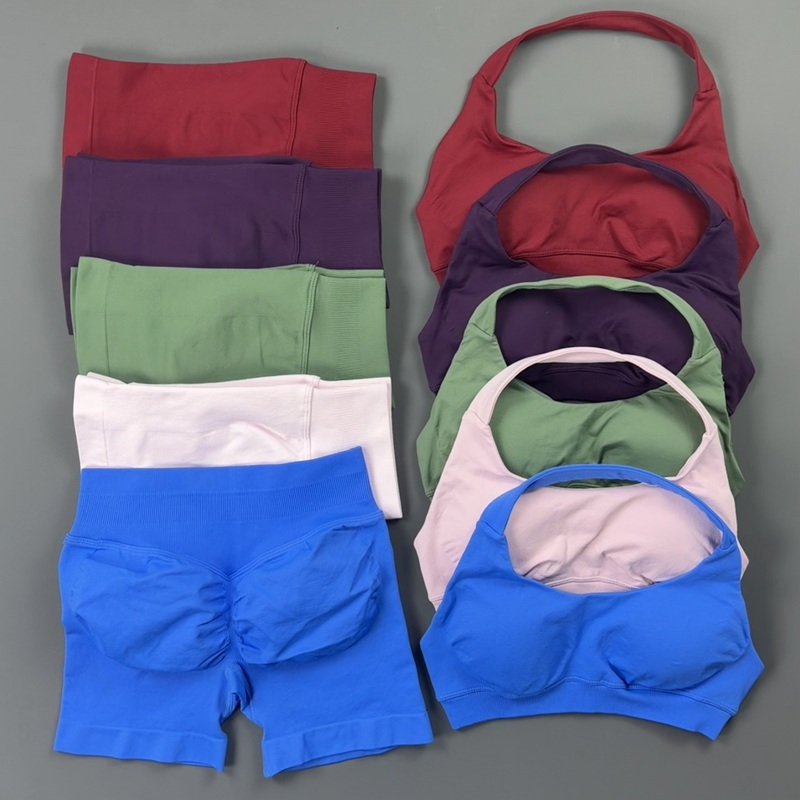 Pilates Yoga Stretching - 2-teiliges Histello Sportset für Damen, nahtlos,