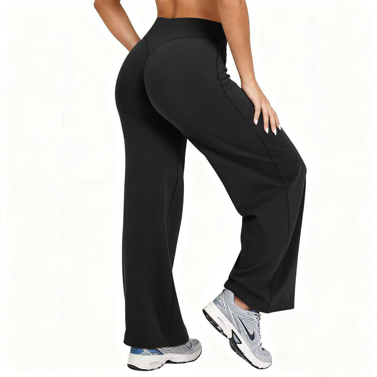 Pilates & Yoga Training Center - Damen Plus Size Yoga Weitbein-Hose Hohe