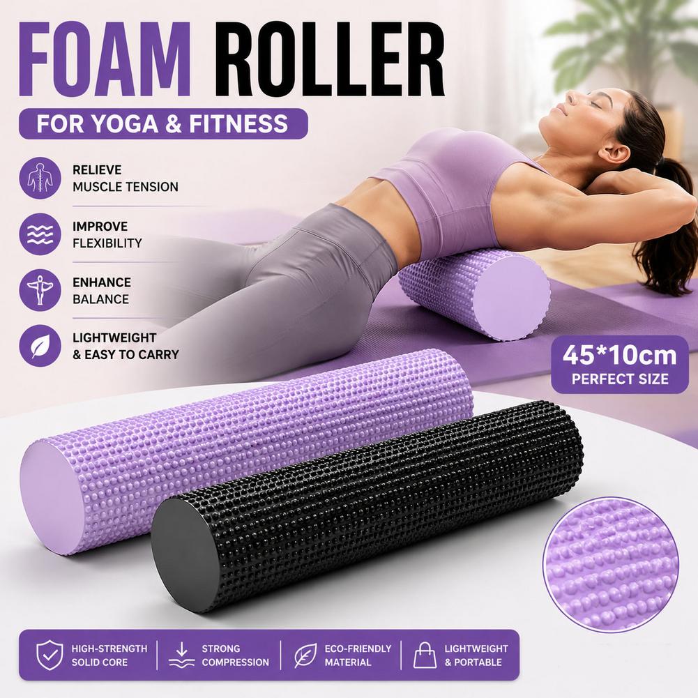 Pilates Yoga Stretching - EVA-Schaumstoff-Roller für Körperübungen, Massage-Roller, Yoga-Säule, Pilates-Massage-Roller