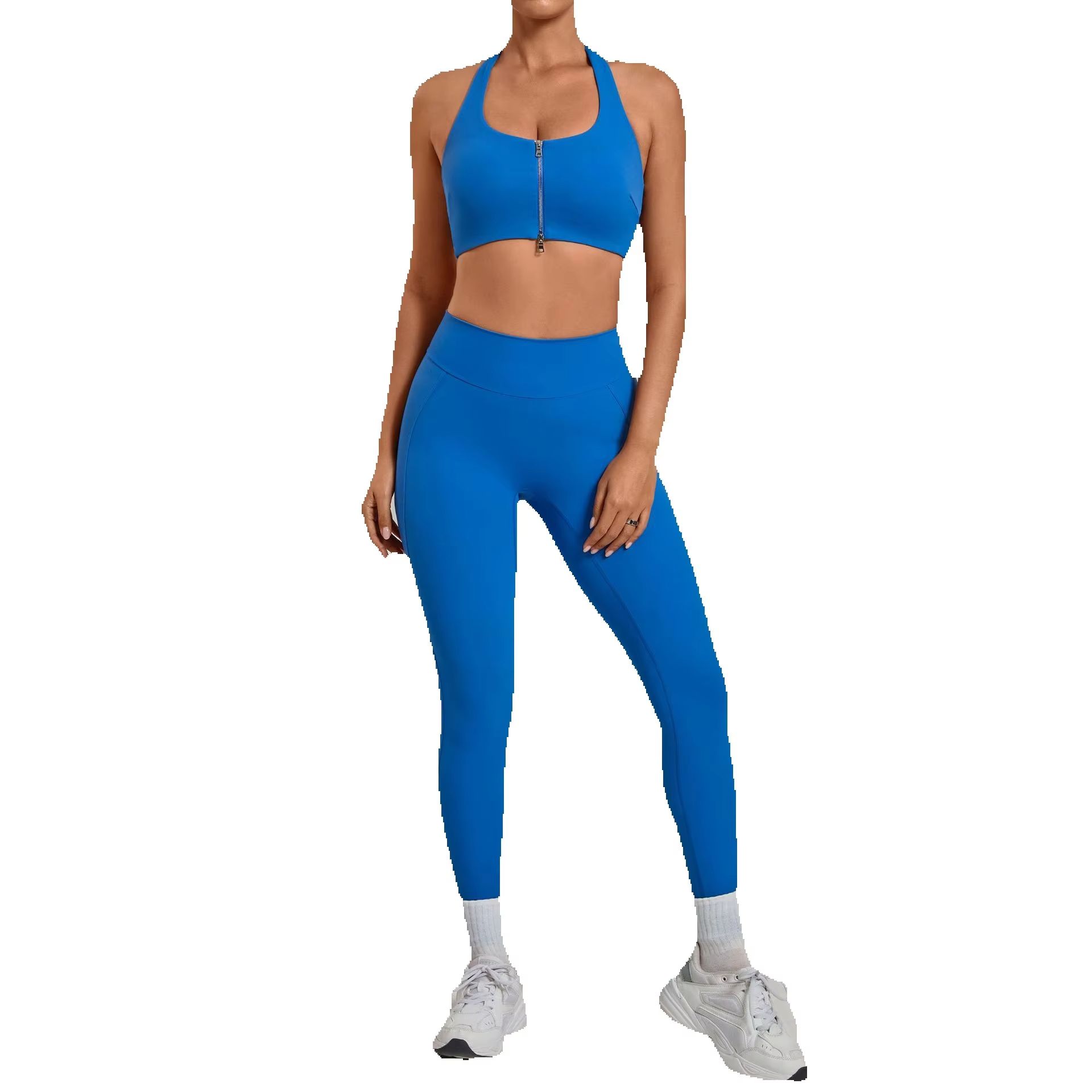 Damen Neckholder-Sport-BH mit  – Pilates Yoga Logo Bewertung und Preis